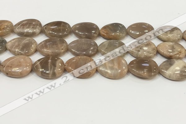 CSS410 15.5 inches 18*25mm flat teardrop sunstone beads wholesale