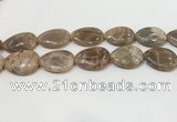 CSS411 15.5 inches 20*30mm flat teardrop sunstone beads wholesale