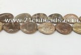 CSS413 15.5 inches 30*40mm flat teardrop sunstone beads wholesale