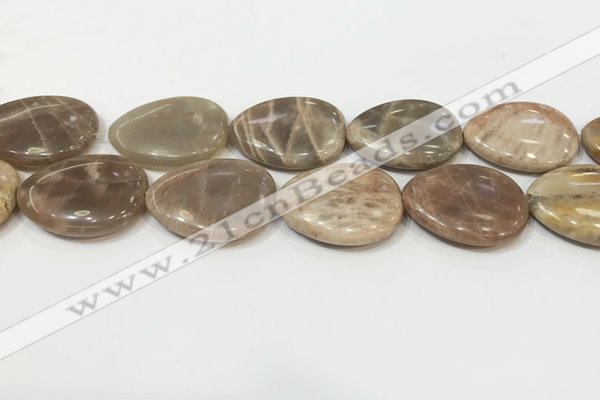 CSS413 15.5 inches 30*40mm flat teardrop sunstone beads wholesale