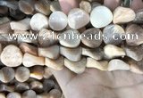 CSS438 15.5 inches 18mm twisted coin sunstone beads wholesale