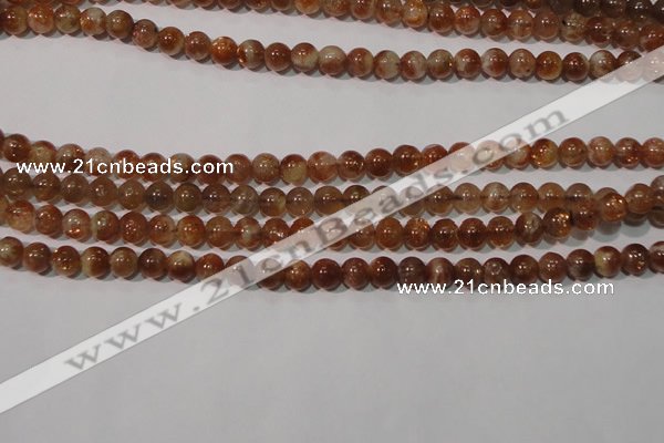 CSS551 15.5 inches 5mm round natural golden sunstone beads