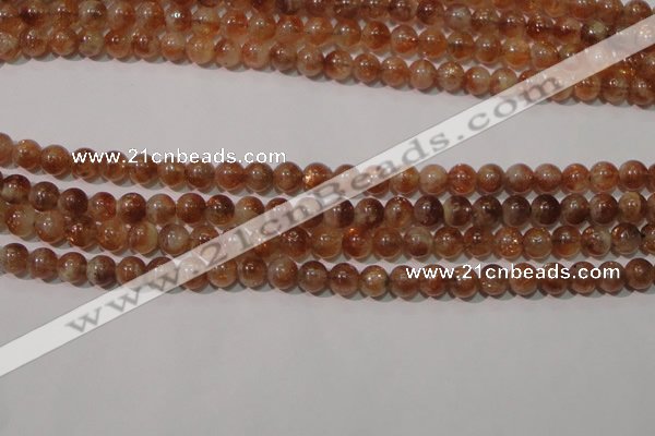 CSS552 15.5 inches 6mm round natural golden sunstone beads