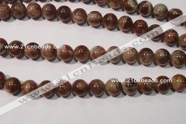 CSS556 15.5 inches 12mm round natural golden sunstone beads