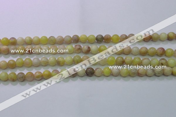 CSS600 15.5 inches 4mm round yellow sunstone gemstone beads