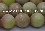 CSS618 15.5 inches 20mm faceted round yellow sunstone gemstone beads