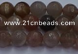 CSS642 15.5 inches 8mm faceted round sunstone gemstone beads