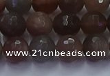 CSS643 15.5 inches 10mm faceted round sunstone gemstone beads