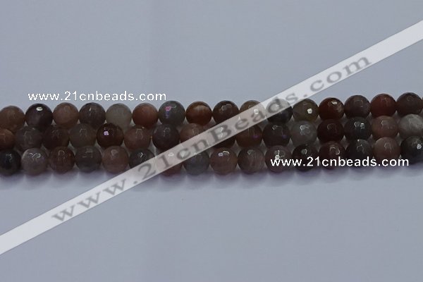 CSS643 15.5 inches 10mm faceted round sunstone gemstone beads