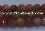 CSS671 15.5 inches 6mm faceted round sunstone gemstone beads