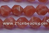 CSS683 15.5 inches 10mm faceted nuggets natural sunstone beads