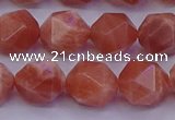 CSS684 15.5 inches 12mm faceted nuggets natural sunstone beads