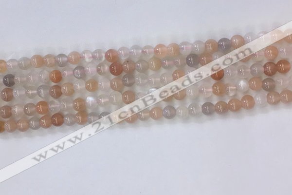 CSS700 15.5 inches 4mm round mixed sunstone beads wholesale