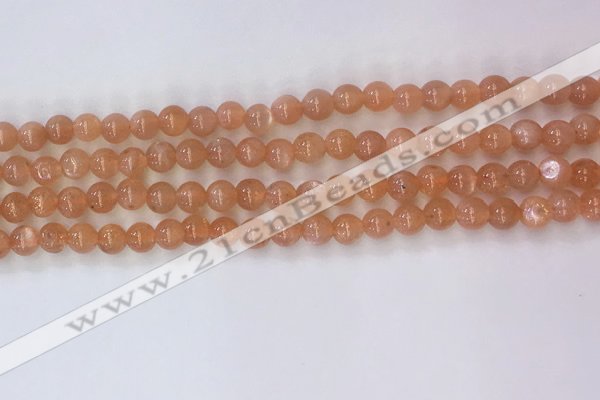 CSS703 15.5 inches 4mm round natural golden sunstone beads