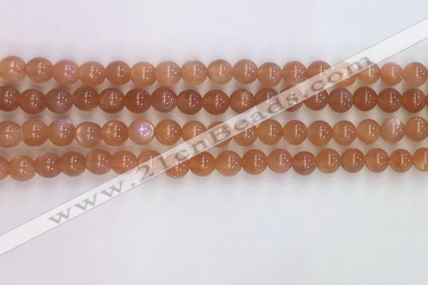 CSS708 15.5 inches 4mm round natural golden sunstone beads