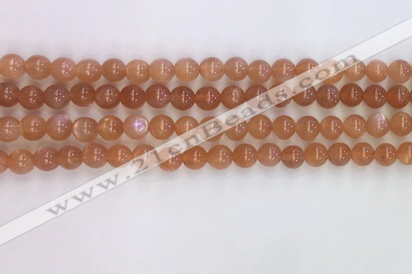 CSS708 15.5 inches 4mm round natural golden sunstone beads