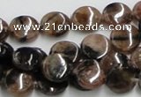 CST06 15.5 inches 12mm flat round staurolite gemstone beads wholesale