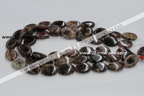 CST07 15.5 inches 18*25mm oval staurolite gemstone beads wholesale