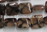 CST09 15.5 inches 14*14mm square staurolite gemstone beads wholesale