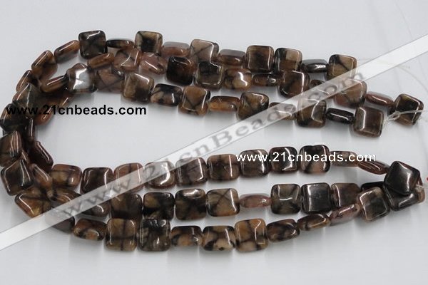 CST09 15.5 inches 14*14mm square staurolite gemstone beads wholesale