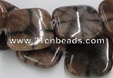 CST11 15.5 inches 22*22mm square staurolite gemstone beads wholesale