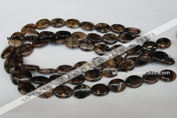 CST25 15.5 inches 15*20mm oval staurolite gemstone beads wholesale