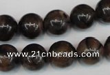 CST39 15.5 inches 14mm round staurolite gemstone beads wholesale