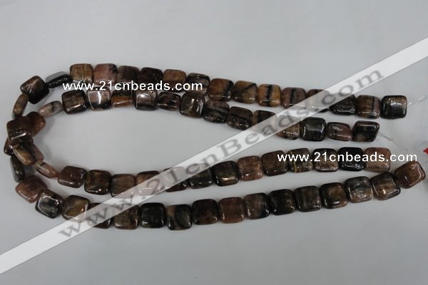 CST42 15.5 inches 12*12mm square staurolite gemstone beads wholesale