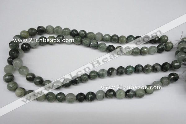 CSW11 15.5 inches 6mm faceted round seaweed quartz beads wholesale