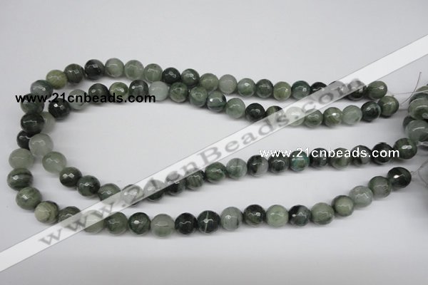 CSW14 15.5 inches 10mm faceted round seaweed quartz beads wholesale