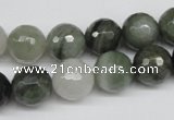 CSW15 15.5 inches 12mm faceted round seaweed quartz beads wholesale