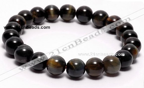 CTB02 7 inch 8mm round blue tiger eye stretch bracelet Wholesale