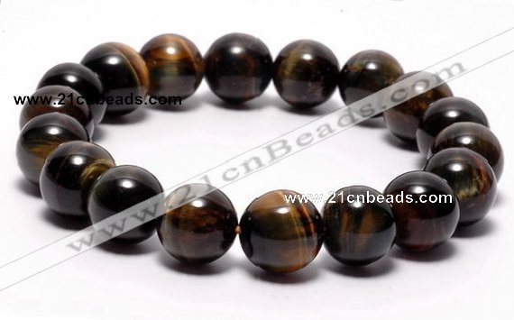 CTB03 7 inches 10mm round blue tiger eye stretch bracelet