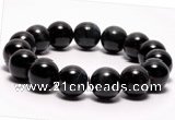 CTB04 7 inches 12mm round blue tiger eye stretch bracelet