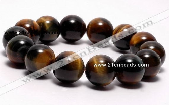 CTB05 7 inches 14mm round blue tiger eye stretch bracelet