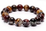 CTB07 7 inches 10mm round tiger eye stretch bracelet wholesale