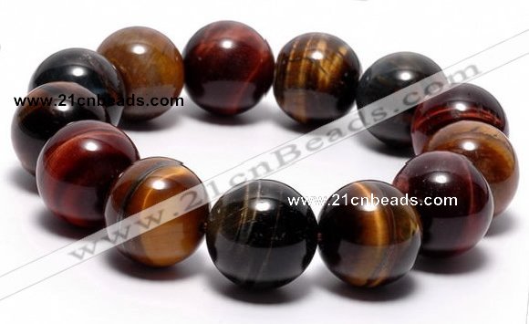 CTB08 7 inches 16mm round tiger eye stretch bracelet wholesale