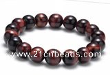 CTB09 7.5 inches 10mm round red tiger eye stretch bracelet