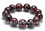 CTB10 8 inches 16mm round red tiger eye stretch bracelet