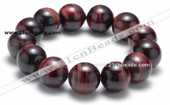 CTB10 8 inches 16mm round red tiger eye stretch bracelet