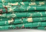 CTB1018 15 inches 2*4mm tube imitation sea sediment jasper beads