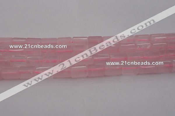 CTB103 15.5 inches 11*15mm faceted tube rose quartz beads