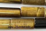 CTB1037 15 inches 8*16mm - 8*18mm tube yellow tiger eye beads