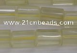 CTB104 15.5 inches 11*15mm faceted tube lemon quartz beads