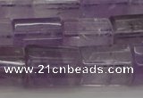 CTB105 15.5 inches 11*15mm faceted tube amethyst gemstone beads