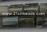 CTB107 15.5 inches 11*15mm faceted tube labradorite gemstone beads