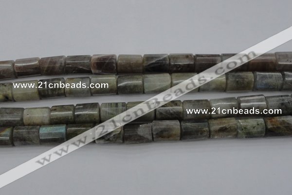 CTB107 15.5 inches 11*15mm faceted tube labradorite gemstone beads