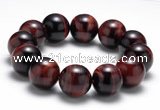 CTB11 9 inches 18mm round red tiger eye stretch bracelet