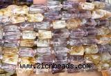 CTB1260 15 inches 6*10mm - 8*12mm faceted tube ametrine beads
