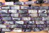 CTB1277 15 inches 6*10mm - 8*12mm faceted tube fluorite beads
